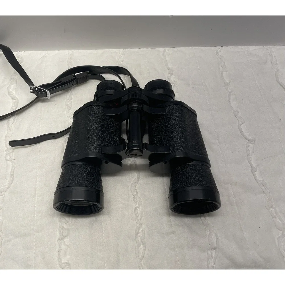 Vintage Crown Binoculars Coated Optics 7x35 With Leather Case